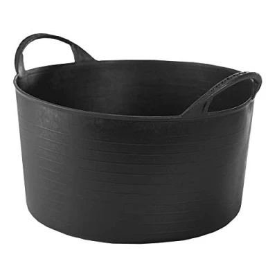 Afbeelding van RED HOG Flexi Bag Tuinmand van kunststof, rond, 14 liter, voor huis, tuin, gebouw, super sterk, multifunctioneel, versterkingsribben, scheurvast, handgrepen