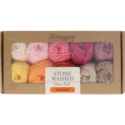 Afbeelding van Scheepjes Stone Washed colour pack 10x25g Manifest