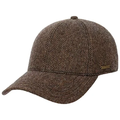 Afbeelding van STETSON Plano Wool Cap Heren Voor Winter Baseball Gesloten Achteraan met vizier, Voering Herfst Voering, Bruin