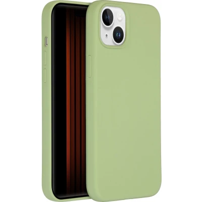 Afbeelding van Accezz Hoesje Geschikt voor iPhone 15 Plus Siliconen Liquid Silicone Backcover MagSafe Groen