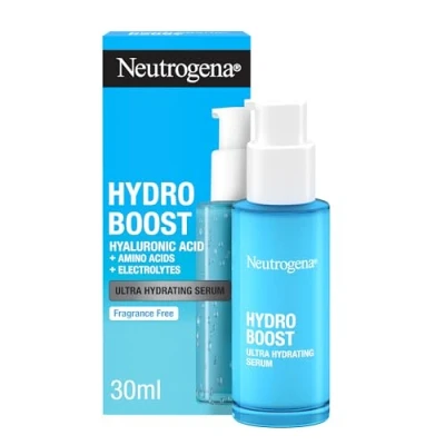 Afbeelding van Neutrogena Hydro Boost Ultra Hydraterend serum (30 ml pompfles) Gezichtsverzorging met hyaluronzuur, aminozuren en elektrolyten Licht snel absorberend