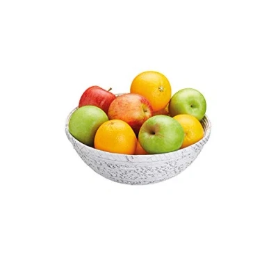 Afbeelding van Kitchencraft Fruitschaal Natural Elements 25 Cm Papier Wit