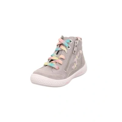 Afbeelding van Superfit Tensy Sneakers hoog voor kinderen, Maat: 25, Hellgrau/rosa Veloursleer