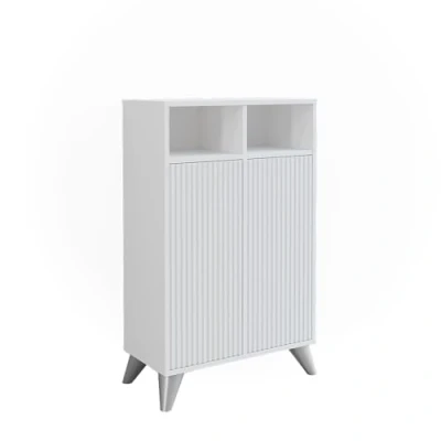 Afbeelding van Vicco Halfhoge kast Leano, Wit, 60 x 97 cm met 2 deuren
