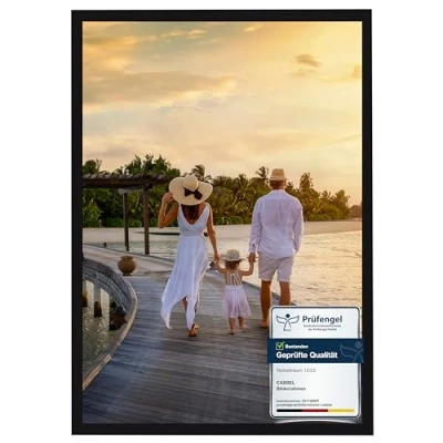 Afbeelding van CABBEL mdf houten fotolijst 50 x 70 cm met onbreekbaar acrylglas zwart set van 1 stuk