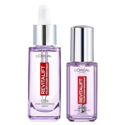 Afbeelding van L&#039;Oréal Paris Hyaluronzuur routine gezichtsserum &amp; oogserum Revitalift Filler voor alle huidtypes 2 producten