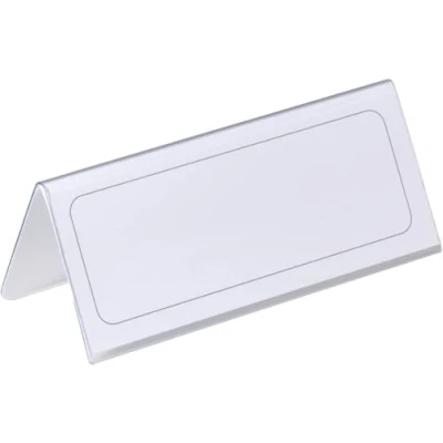 Afbeelding van Durable 805019 naamplaatje, stijf, pvc, 122 x 150 mm, 8050 19, transparant, 61 mm