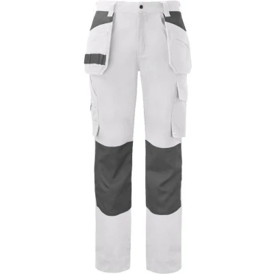 Afbeelding van ProJob 5530 BROEK MET KNIEZAKKEN EN SPIJKERZAKKEN KATOEN 645530 Wit