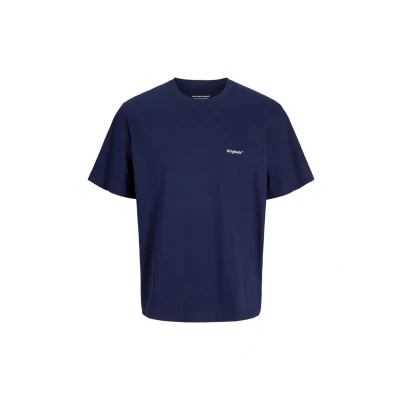 Afbeelding van Jack &amp; Jones Jorparos Easter Sketch CREW NECK Tshirt print, Heren, Maat: Large, Ocean cavern