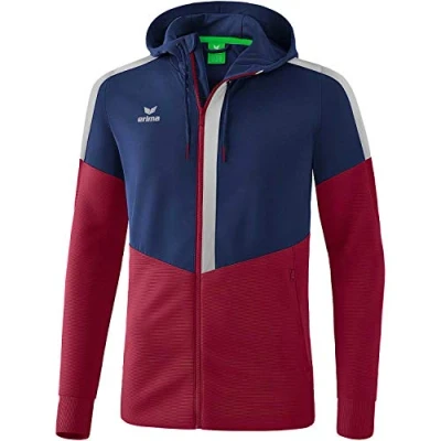Afbeelding van Erima Squad trainingsjack met capuchon new navy/bordeaux/silver grey 34 / XL