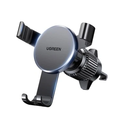 Afbeelding van UGREEN Telefoonhouder voor auto, zwaartekracht, ventilatierooster, autohouder, universele hanger, compatibel met smartphone iPhone 14 Pro Max 13 12 11 XS Galaxy S23 Ultra S22 S21 S20 (zwart)
