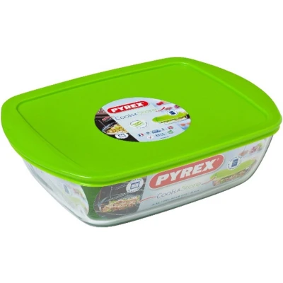 Afbeelding van Pyrex Cook &amp; Store Schaal Rechthoek met Deksel 2,5 liter