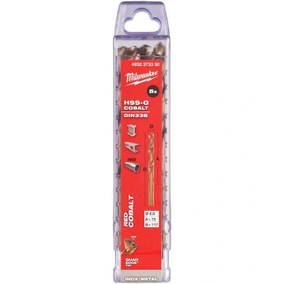 Afbeelding van MILWAUKEE 4932373350 HSS G Cobalt metaalboor 8x117mm (5 st.)