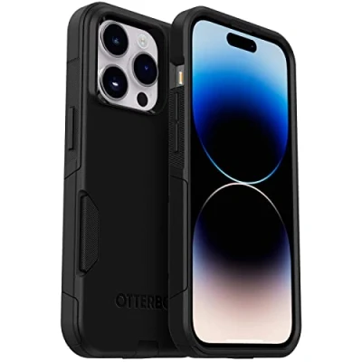 Afbeelding van OtterBox Commuter beschermhoes voor iPhone 14 Pro, schokbestendig, valbescherming, ondersteunt 3 x meer vallen dan militaire standaard, antimicrobieel, zwart, levering zonder verpakking