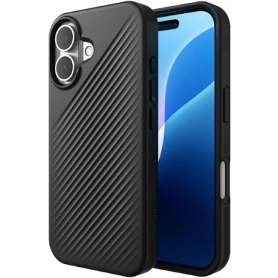 Afbeelding van ZAGG Luxe Snap Hoesje Geschikt voor Apple iPhone 16 Graphene Back Cover Compatibel met MagSafe 3M Valbescherming Gerecycled Materiaal Zwart