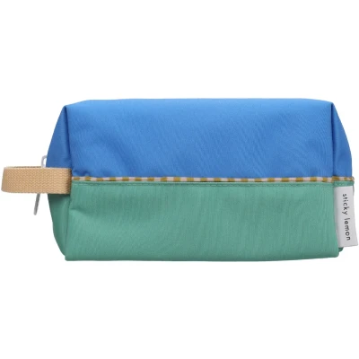 Afbeelding van Sticky Lemon Toiletry bag colourblocking radar blue aquatic green