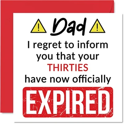 Afbeelding van Grappige verjaardagskaart voor de 40e verjaardag papa, zoon en dochter, 145 mm x