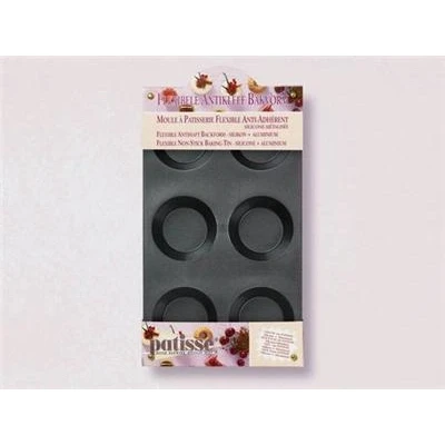 Image de Patisse moule muffins 6p.silicon.metal.*19201