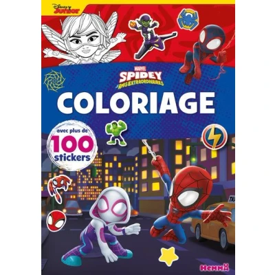 Image de Marvel Spidey et ses amis extraordinaires Coloriage avec plus de 100 stickers (Spidey Ghost Spider)