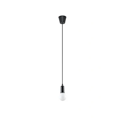 Afbeelding van Sollux LED hanglamp DIEGO 1 zwart voor woonkamer, slaapkamer, hal, kantoor, E27 SL.0572