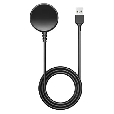 Afbeelding van MoKo Oplader compatibel met Samsung Galaxy Watch 4/4 Classic/Galaxy 3 41 mm 45 mm/Galaxy Active 1/2 40 44 mm, laadstation USB oplaadkabel 100 cm, zwart