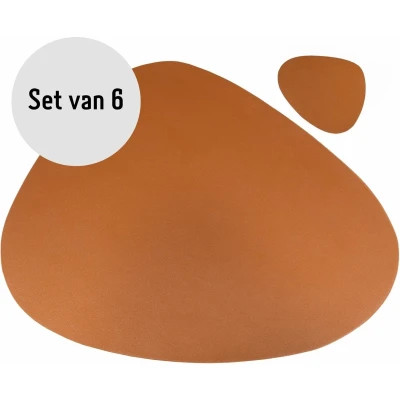 Afbeelding van Krumble Placemat set design 6 stuks Bruin
