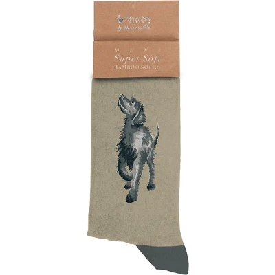 Afbeelding van Wrendale Designs Walkie sokken voor heren, zwart, groen, medium, Groen