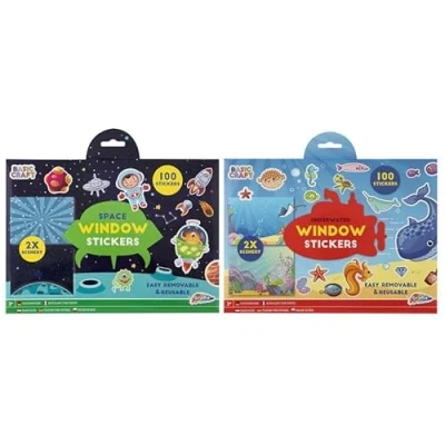 Afbeelding van Raamstickers &#039;Ruimte&#039; 100 Stuks voor Kinderen Auto