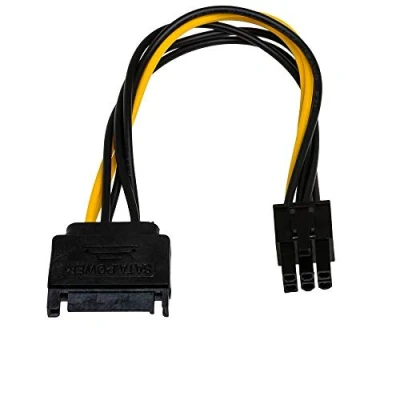 Afbeelding van Akyga AK CA 30 adapterkabel SATA naar PCI E 6 polig 15cm