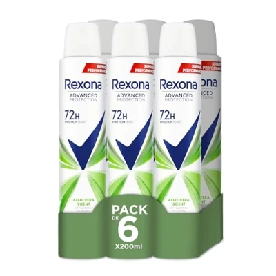 Afbeelding van Rexona Women Aloë Vera Anti transpirant Deodorant Spray 6 x 200 ml Voordeelverpakking