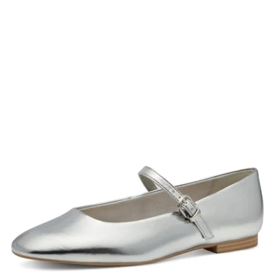 Afbeelding van Tamaris Dames 1 22114 44 ballerina&#039;s voor dames, zilver., 41 EU