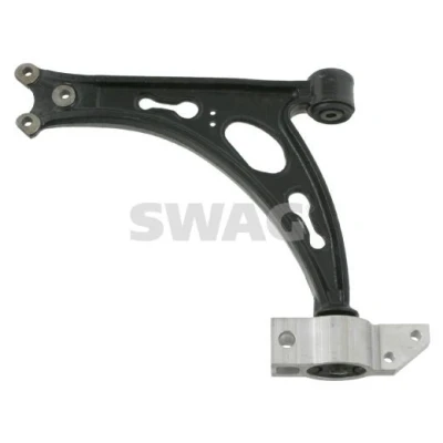 Afbeelding van SWAG 30 92 7076 Draagarm Met houder rubberlager, Zonder fuseekogel Vooras links, Onder Driehoeksdraagarm Gegoten staal VOLKSWAGEN: Golf 6, 5