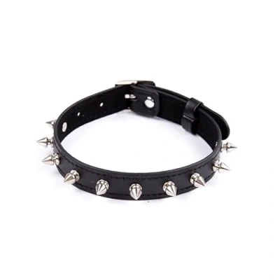 Afbeelding van Fetish Addict Halsband met Pinnen 43cm Zwart