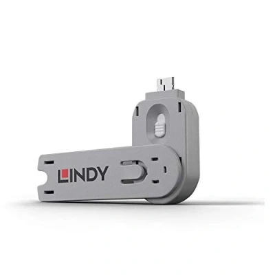 Image de Lindy USB Type A port Blocker Key Bloqueur de blanc