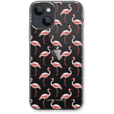 Afbeelding van Case Company® hoesje geschikt voor iPhone 13 Flamingo Soft Cover Telefoonhoesje Bescherming aan alle Kanten en Schermrand