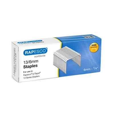 Afbeelding van Rapesco S13060Z3 nietjes, verzinkt, type 13/6 mm, 5000 stuks