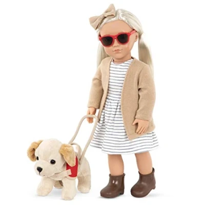 Afbeelding van Our Generation BD31321C1Z pop met hond marlow, bruin