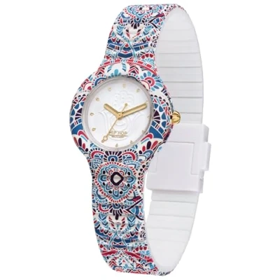 Afbeelding van Hip Hop Mandala Horloge, Dames, Maat: One Size, Bianco/blu/rosso