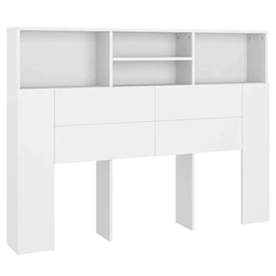 Afbeelding van Hoofdbordkast 140x19x103,5 cm wit