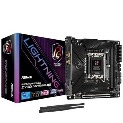 Afbeelding van Asrock Z790I LIGHTNING WIFI Moederbord Mini ITX Socket LGA1700 Intel Z790 DDR5 Realtek ALC897 2.5GB LAN