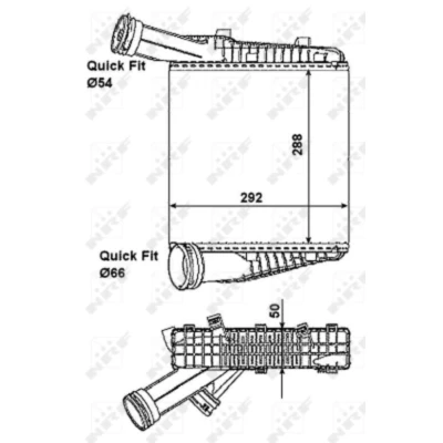 Afbeelding van Intercooler, inlaatluchtkoeler NRF 30198
