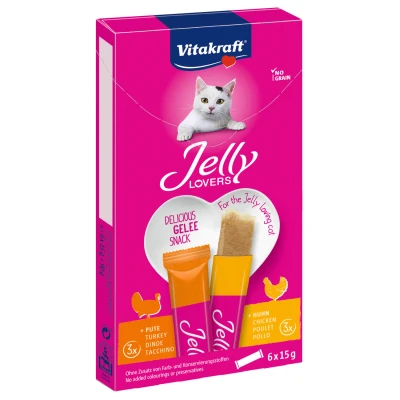 Afbeelding van Vitakraft Jelly Lovers Kip Kalkoen 6 stuks