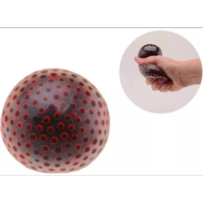 Afbeelding van 12 neon beads squeeze bal in displ.24587