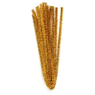 Afbeelding van Chenillegaren, metallic, VBS, 10 stuks, goud, Ø 8 mm, 50 cm
