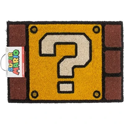Afbeelding van Super Mario Kokosvezel deurmat Mystery Block 40 cm x 60