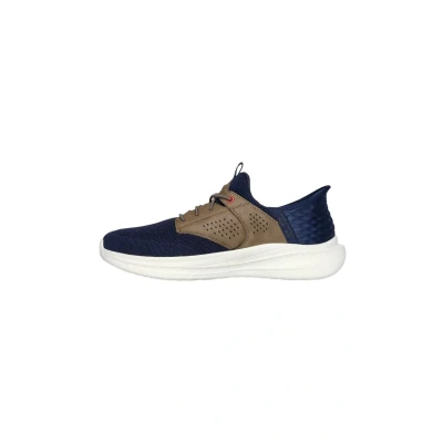 Afbeelding van Skechers Basket À Lacets Slade Caster Sneakers laag, Heren, Maat: 43, Navy/tan Schoenen