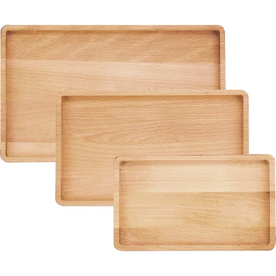 Afbeelding van Bowls And Dishes Serveerplank Set Van 3 Lichtbruin