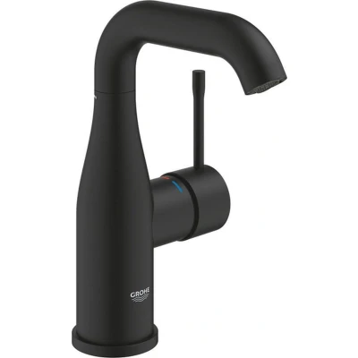 Afbeelding van Grohe Essence New 1 gats wastafelkraan m size m. gladde body voorsprong 11.4cm phantom black