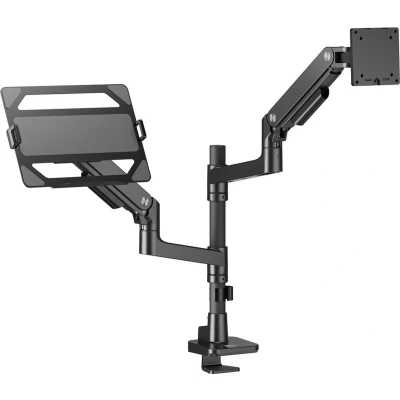 Afbeelding van ACT Monitorarm 49&quot; met laptophouder office premium, gasveer, paalbevestiging, 1 monitor AC8341