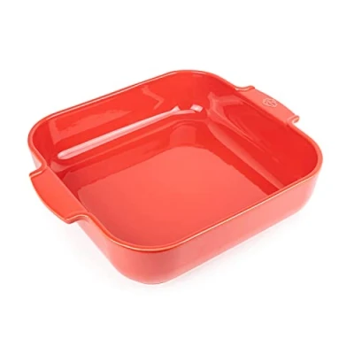 Afbeelding van Peugeot Appolia Vierkante Keramische Ovenschaal 28 Cm Rood